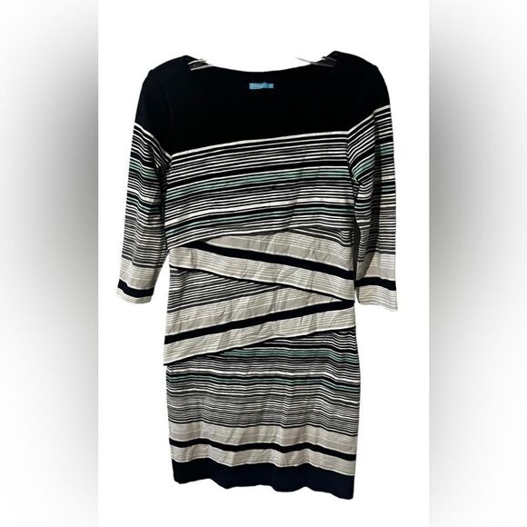 J McLaughlin S Striped Catalina Cloth Stretch Jersey Knit Nicola Sheath Dress - Picture 1 of 5